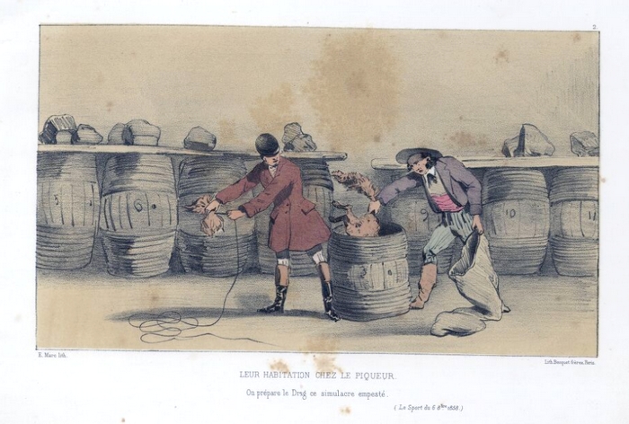A. Duruy - Dessin humoristique sur le Pau Hunt - 1862 - Archives de l'équipage (15)